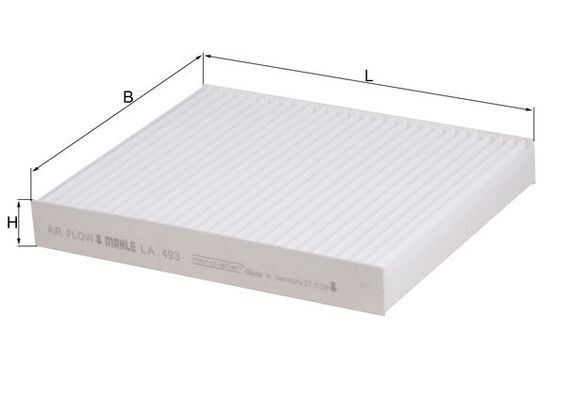 MAHLE Filtro, ar do habitáculo LA 493 Filtro do habitáculo MAHLE Infiniti FX LA 493