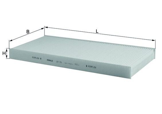 MAHLE Kupefilter LA 78 LA 78 Pollenfilter MAHLE RENAULT 4