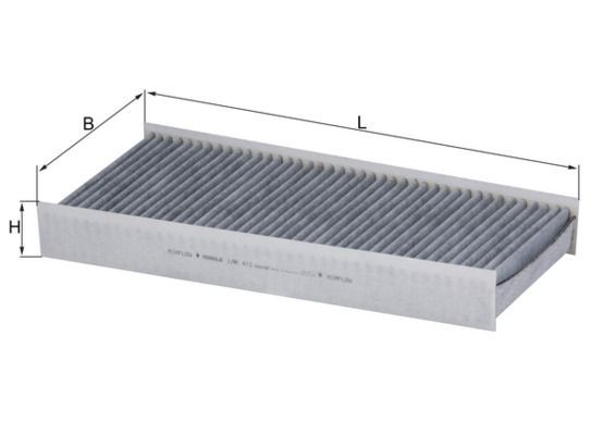MAHLE Interieurfilter LAK 412 prijs Cabinefilter Peugeot VF3A_, VF3U_, VF3X_ LAK 412 MAHLE