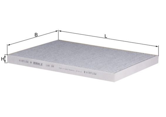 Filtre d'habitacle MAHLE LAK 64 MAHLE LAK 64 Filtre clim ALFA ROMEO 166 2003