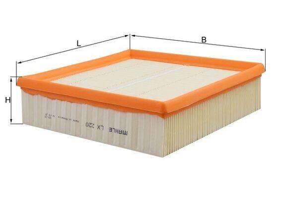 MAHLE Filtro aria LX 220 MAHLE LX 220 Filtro aria