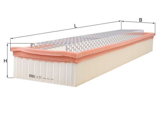 Luchtfilter MAHLE LX 335 MAHLE LX 335: Luchtfilterelement Audi A8 2002