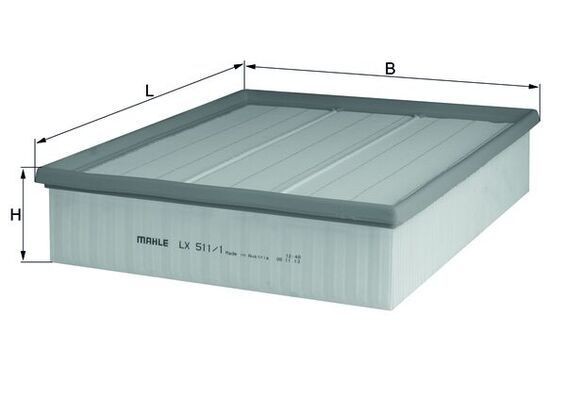 MAHLE Luchtfilter LX 511/1 MAHLE LX 511/1 originele Luchtfilter Mercedes Sprinter 4t kosten