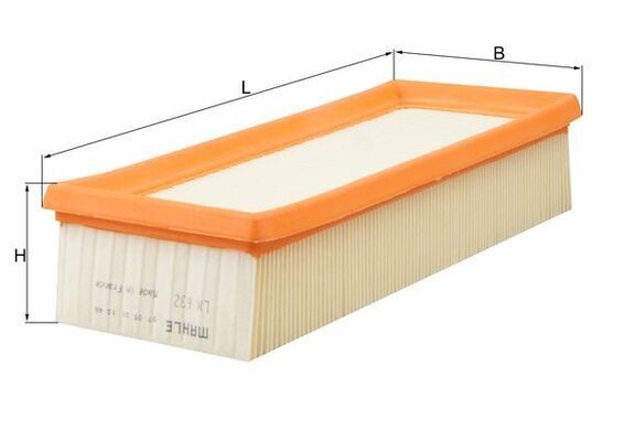 MAHLE Vzduchový filter LX 632 LX 632 Vzduchový filter MG MG 5 MAHLE