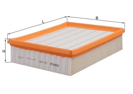 Filtro aria MAHLE LX 691 MAHLE LX 691 costo Filtro aria Opel VECTRA 1999