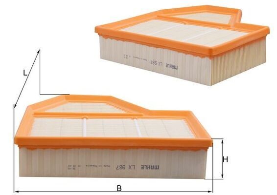 MAHLE Luftfilter LX 987 MAHLE LX 987 Luftfilter