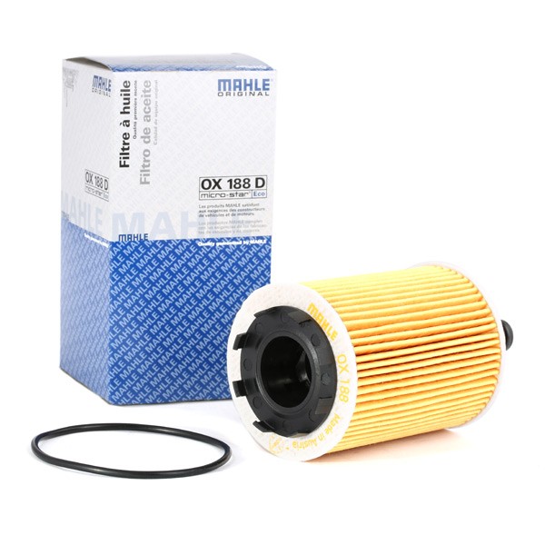 MAHLE Oliefilter OX 188D prijs Oliefilter AUDI OX 188D MAHLE