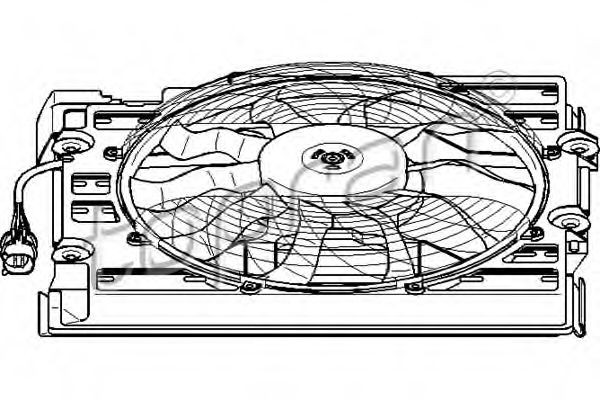 TOPRAN Ventilator, klimaanlegg 501 549 501 549 Ventilator, klimaanlegg TOYOTA LAND CRUISER TOPRAN