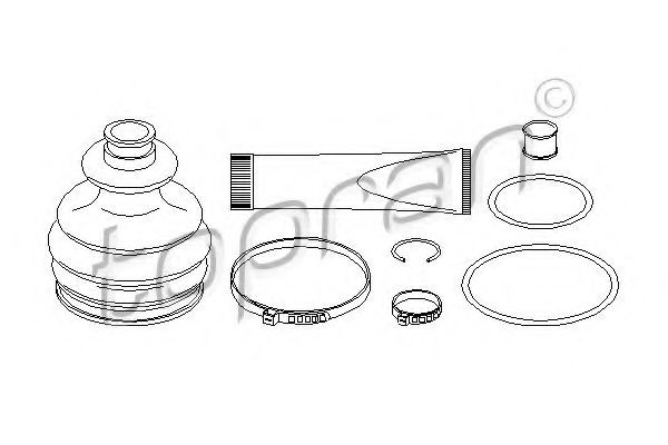 TOPRAN Jeu de joint-soufflet, arbre de commande 722 472 722 472 TOPRAN Soufflet de cardan universel Citroën pas cher