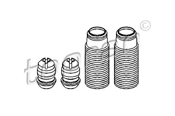 TOPRAN Stofhoes, schokbreker 914 001 Stofhoes, schokbreker en aanslagrubber TOPRAN GLC 914 001 goedkoop