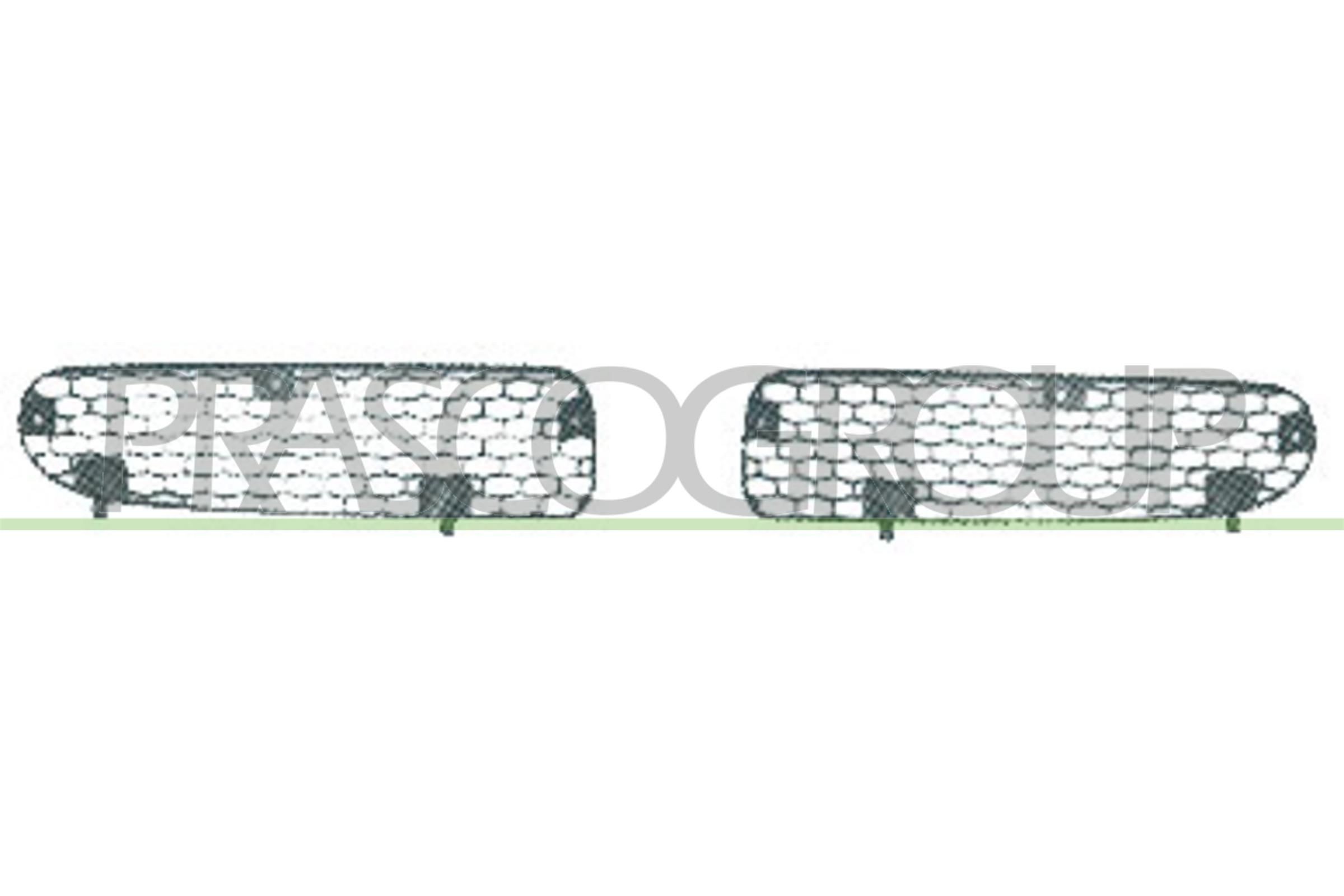 PRASCO Ventilatiegrille, bumper HN3222124 PRASCO HN3222124 Grill, bumper i20 III (BC3, BI3) prijs