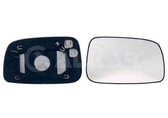 ALKAR Tükör üveg, külső visszapillantó 6432265 ALKAR 6432265 Karosszéria elemek TOYOTA Corolla IX Hatchback (E120) 2004