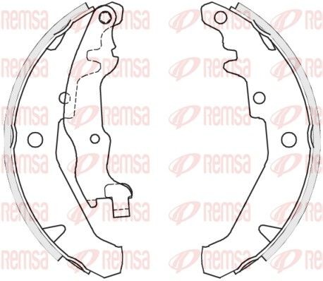 REMSA Brake Shoe Set 4139.01 4139.01 REMSA drum brake for FIAT GRANDE PUNTO