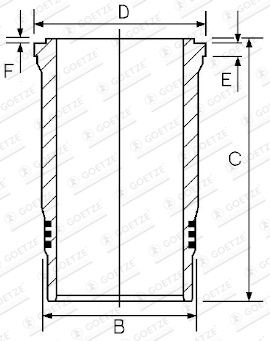 GOETZE ENGINE Χιτώνιο κυλίνδρου 15-260040-00 GOETZE ENGINE 15-260040-00 Χιτώνια κυλίνδρων / σετ Transit Connect Mk1 τιμες