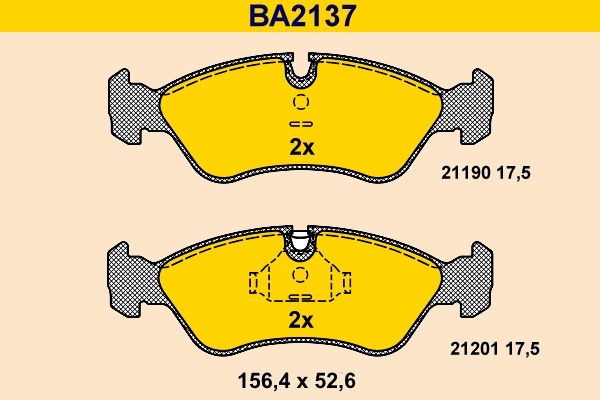 Barum Remblokken BA2137 Remblokkenset Barum MERIVA BA2137 goedkoop