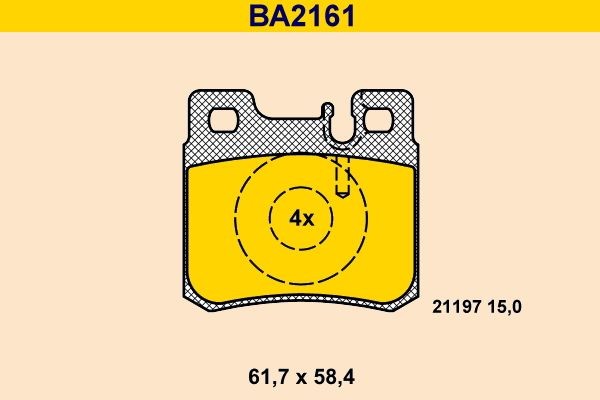 Barum Piduriklotsid BA2161 Piduriklots Barum B-klass BA2161 odav