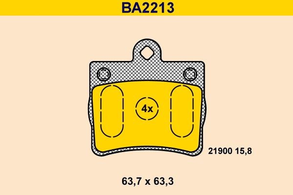 Barum Piduriklotsid BA2213 Piduriklotsid Barum B-klass BA2213 odav