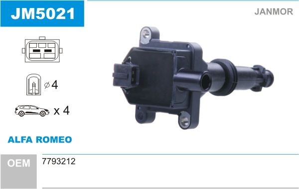 JANMOR Süütepool JM5021 JM5021 Süütepool MERCEDES-BENZ 124. Seeria JANMOR