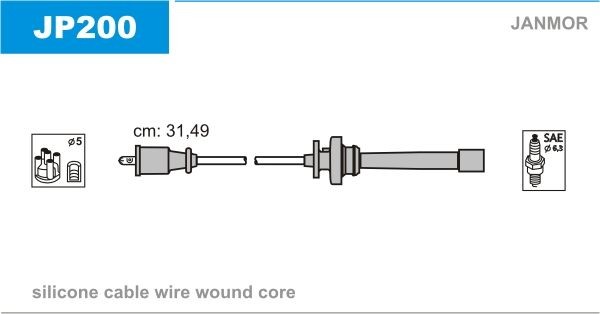 Ignition Cable Kit JANMOR JP200 JANMOR JP200 Ignition leads Mitsubishi GALANT 2002