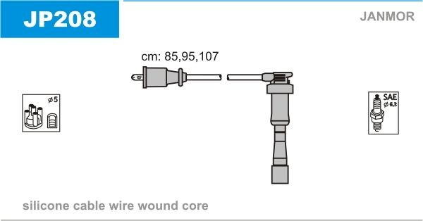 JANMOR Ignition Cable Kit JP208 Kia PICANTO JANMOR ignition leads JP208