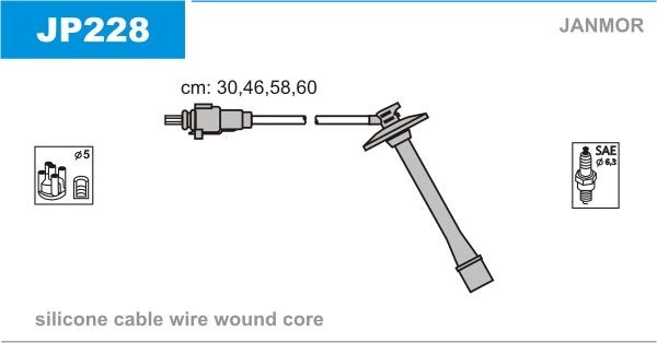 JANMOR Tändkabelsats JP228 Byta Tändkablar TOYOTA Camry IV Sedan (_V2_) kostnad JANMOR JP228