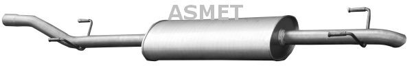 ASMET Mittelschalldämpfer 02.045 Mitteltopf ASMET Volvo S70 02.045