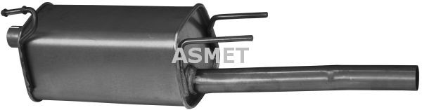 ASMET Bakre eksospotte 05.056 ASMET Bakre lyddemper TESLA 05.056