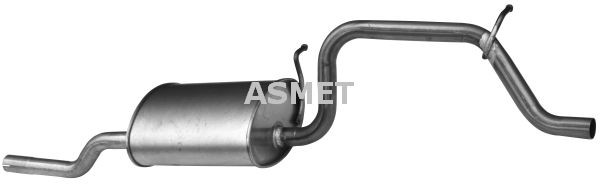 Bakre eksospotte ASMET 05.148 ASMET 05.148 Bakre eksospotte OPEL AGILA 2000