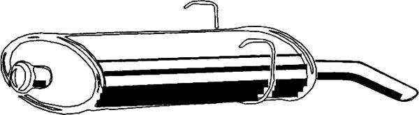 ASMET Takaäänenvaimentaja 08.002 Peugeot 405 Sedan takaäänenvaimennin ASMET 08.002