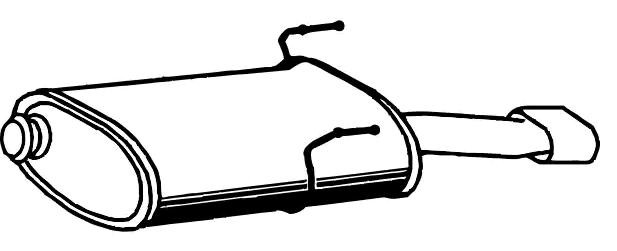 VEGAZ Bakre eksospotte PGS-217 Sluttlyddemper VEGAZ Peugeot 405 PGS-217