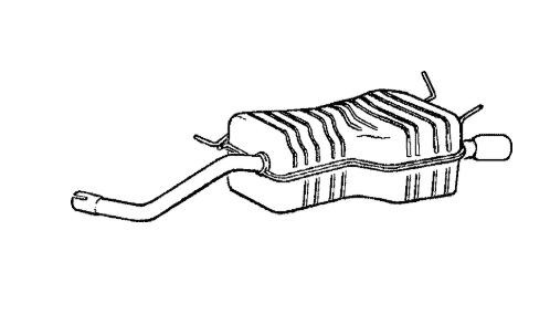 Einddemper VEGAZ RS-336 VEGAZ RS-336 Achterdemper sport Renault WIND 2010