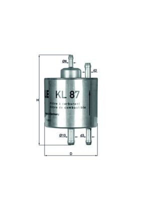 MAHLE Filtro carburante KL 87 Filtro carburante MAHLE KL 87 Filtri Mercedes W168 prezzo