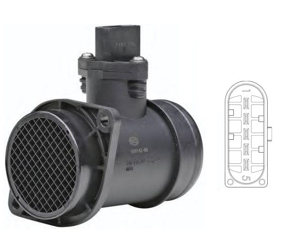 HELLA Luftmengdemåler 8ET 009 142-861 Maf sensor HELLA Audi Q3 8ET 009 142-861