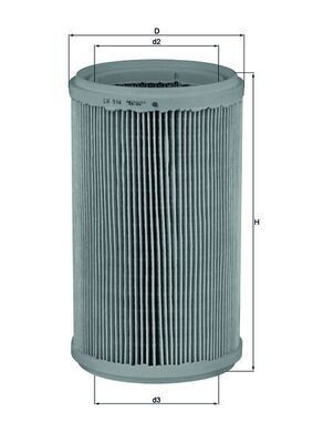 MAHLE Luchtfilter LX 914 MAHLE LX 914 Luchtfilters Alfa Romeo 156 Sportwagon goedkoop