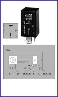 Glow plug relay HITACHI 132061 HITACHI 132061 2019 AUDI 80 glow plug relay replacement