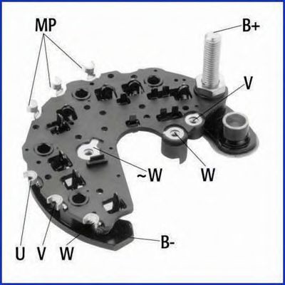 Pont de diodes, alternateur HITACHI 139723 Pont de diodes, alternateur HITACHI 139723 prix Kits de réparation BMW E36 Touring