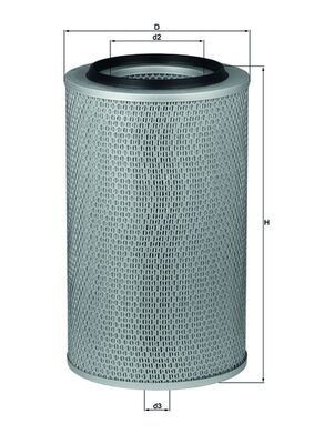 MAHLE Luchtfilter LX 227 Nissan SKYLINE Luchtfilterelement MAHLE LX 227