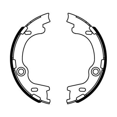 ABE Jarrukenkäsarja, seisontajarru C00325ABE C00325ABE ABE Käsijarrukengät HYUNDAI TUCSON