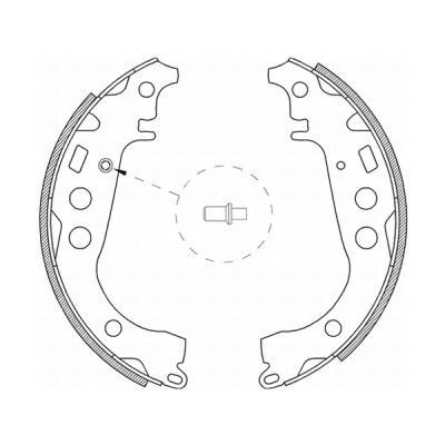 ABE Kit ganasce freni C02059ABE C02059ABE costo Ganasce freno ABE DAIHATSU YRV