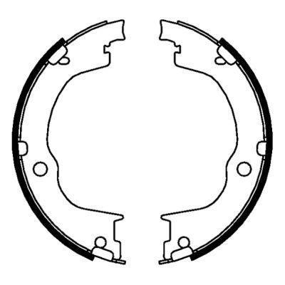 ABE Handbrake shoes CRX002ABE Vauxhall CORSA ABE handbrake shoes CRX002ABE