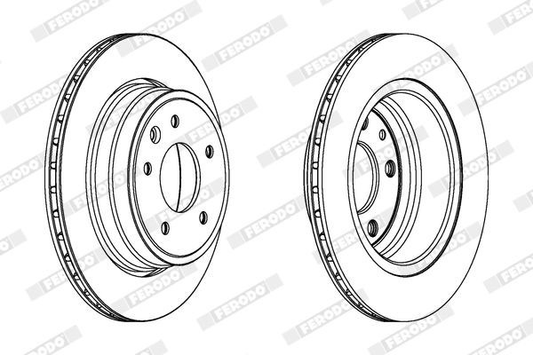 FERODO Δισκόπλακα DDF1004 Δισκόπλακες FERODO Jaguar XE PREMIER DDF1004
