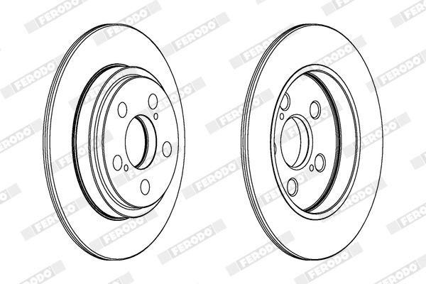 Disque de frein FERODO DDF1866 FERODO PREMIER DDF1866 Disques de frein avant et arrière Toyota URBAN CRUISER 2023