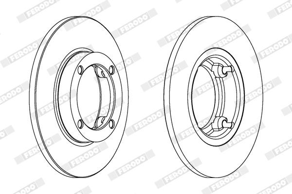 FERODO Bremseskive DDF1098 FERODO DDF1098 Bremseskive DAEWOO Tico Hatchback 0.8 52 HK 1999