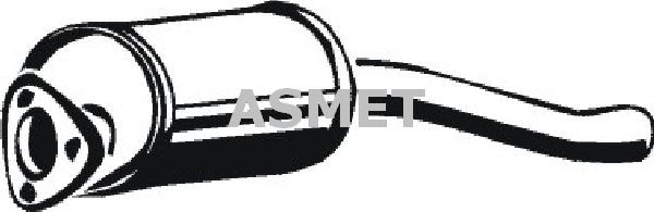 ASMET Voordemper 04.044 04.044 Voorpijp TOYOTA STARLET ASMET