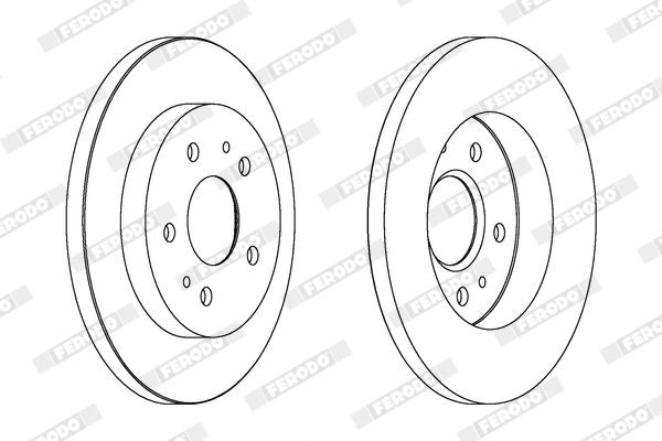 FERODO Disque de frein DDF1387 FERODO DDF1387 d'origine Disques de frein Daihatsu Terios J2 coût