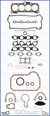 Full Gasket Set, engine AJUSA 50091100 AJUSA FIBERMAX 50091100 2012 AUDI 80 crankcase gasket set replacement