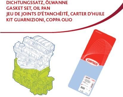CORTECO Σετ στεγανοπ., στροφαλοθάλαμος 427827P CORTECO 427827P Σετ επισκευής στροφαλοθάλαμος Midi Microbus τιμες