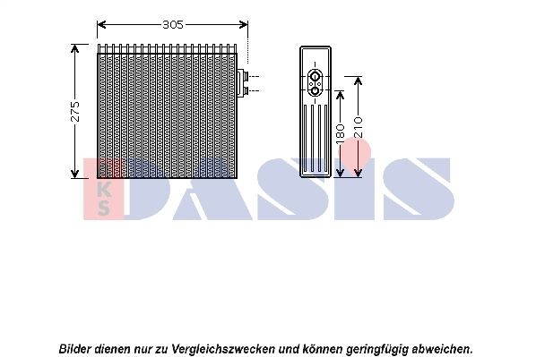 Fordamper, klimaanlegg AKS DASIS 820062N AKS DASIS 820062N Ac fordamper TOYOTA LAND CRUISER 2001