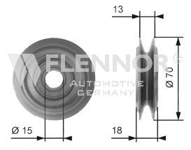 FLENNOR Τροχαλία παρέκκλισης, ιμάντας FU20998 Τροχαλία παρέκκλισης, ιμάντας FLENNOR WRANGLER FU20998 φθηνά