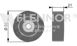 FLENNOR Galet enrouleur de courroie d'accessoire FU25914 Déviation poulie de guidage RENAULT FLENNOR FU25914